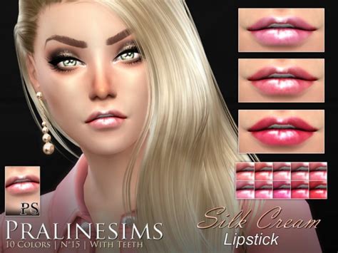 The Sims Resource Silk Cream Lipstick Duo By Pralinesims • Sims 4