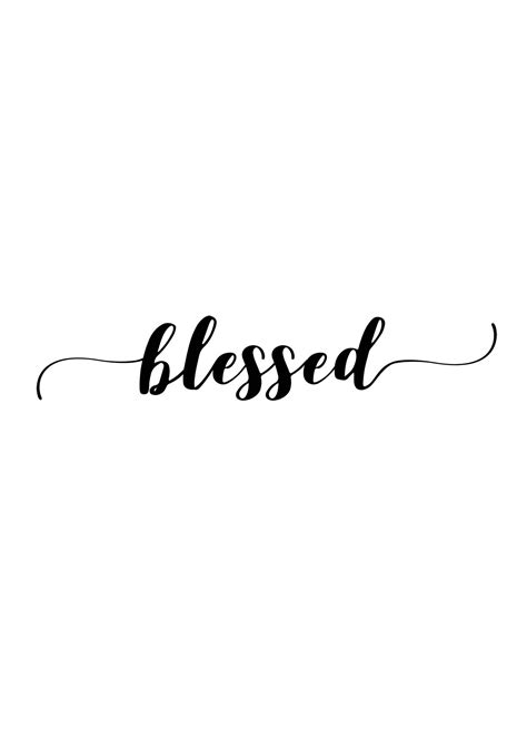 Blessed Digital Print Instant Download Inspirational Calligraphy