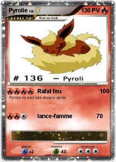 Pokémon Pyrolie Rafal Feu 100 Ma Carte Pokémon