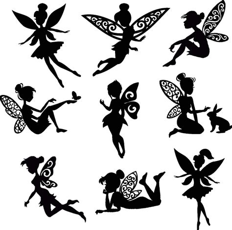 Fairy Die Cut Out Silhouette Assorted Fairy Cutout X 10 Etsy