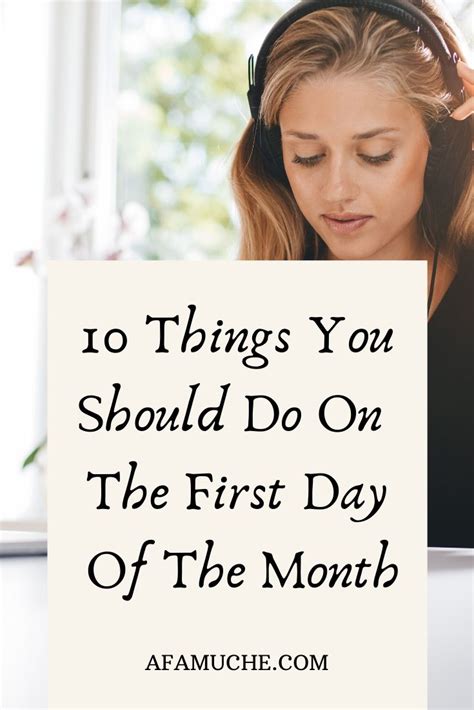 10 Things You Should Do On The First Day Of The Month