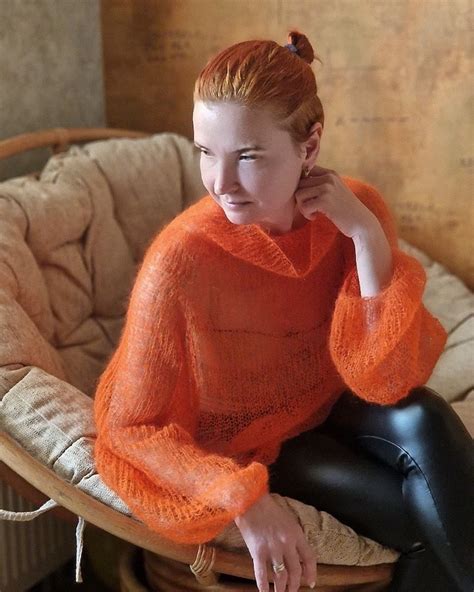 Knitting Pattern Mohair Sweater Turtleneck Nude Sweater Mohair Knit