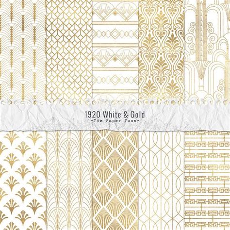 1920 Is A Collection Of Seamless Art Deco Digital Scrapbook Papers In