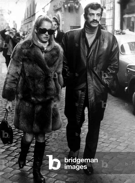 jean paul belmondo and ursula andress rome 1966 b w photo