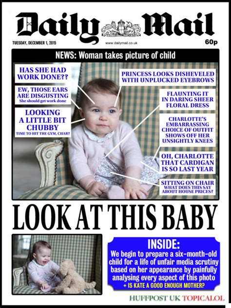 Is responsible for this page. Daily Mail's Front Page Analyses New Princess Charlotte Photos