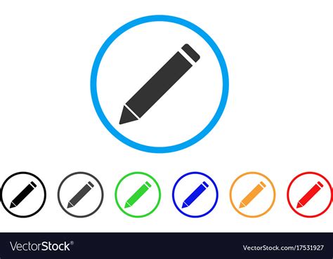 Edit Pencil Rounded Icon Royalty Free Vector Image
