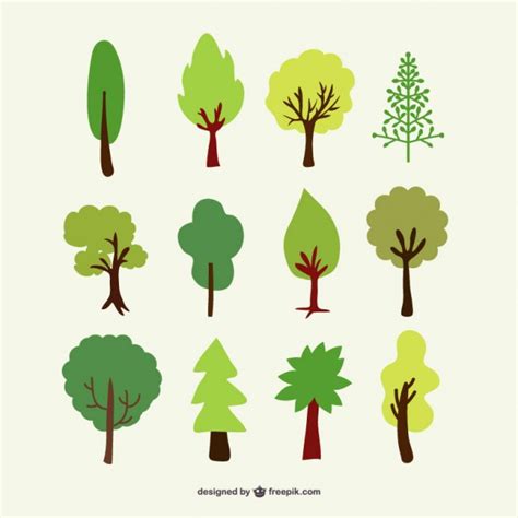 14 Trees Forest Animals Vector Graphics Images Forest