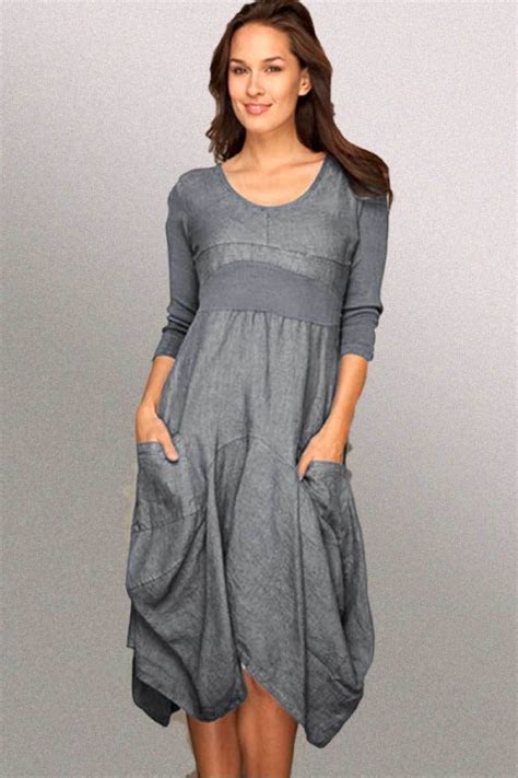 Italian Linen Dress By Inizio Magic 3 4 Sleeve Italian Linen Dress Organic Clothing Women