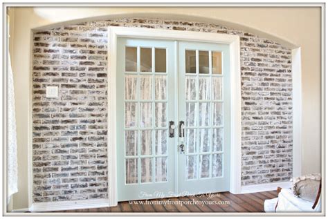 We found it was best to find the studs and do a couple in the row of each stud. From My Front Porch To Yours: DIY Faux Brick Wall Reveal