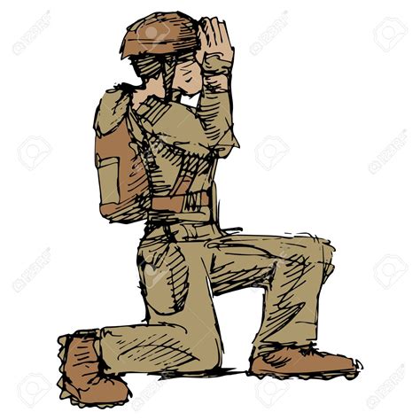 Soldier Kneeling In Prayer Clipart Free Download On Clipartmag