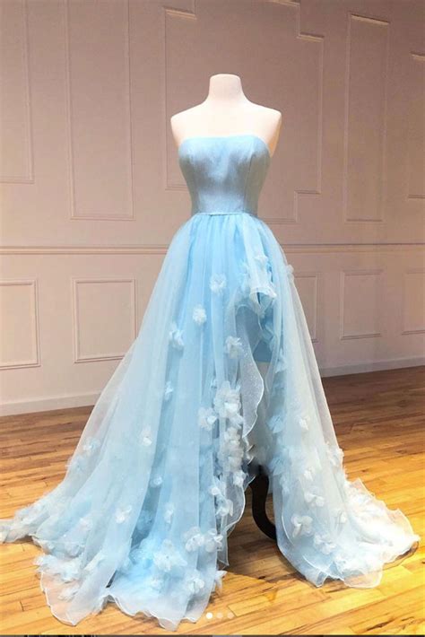 Blue Sweetheart Tulle Long Prom Dress Blue Tulle Evening Dress Shdress