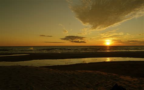 Wallpaper Sunlight Landscape Sunset Sea Bay Nature Shore Sand