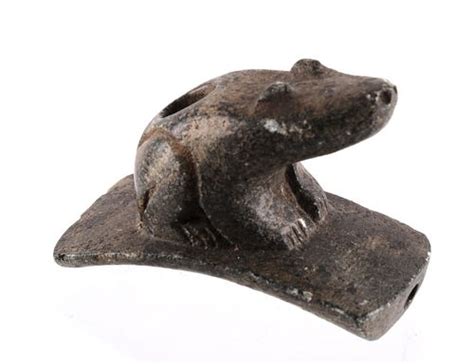 Hopewell Tradition Frog Effigy Pipe Bowl Sold At Auction On 15th