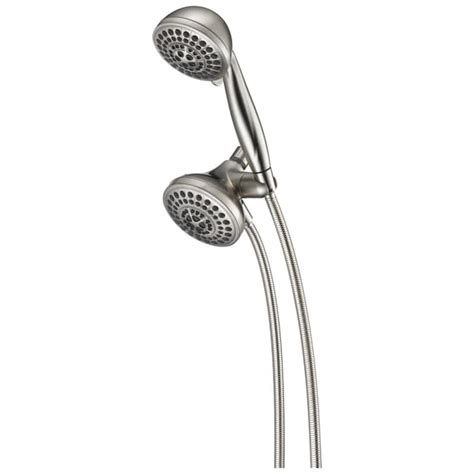 Delta Universal Showering Components Brushed Nickel 5 Spray Dual Shower Head 25 Gpm 95 Lpm