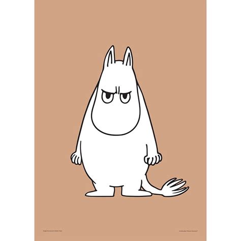 Angry Moomintroll Poster Beige Nordicbuddies The Official Moomin Shop