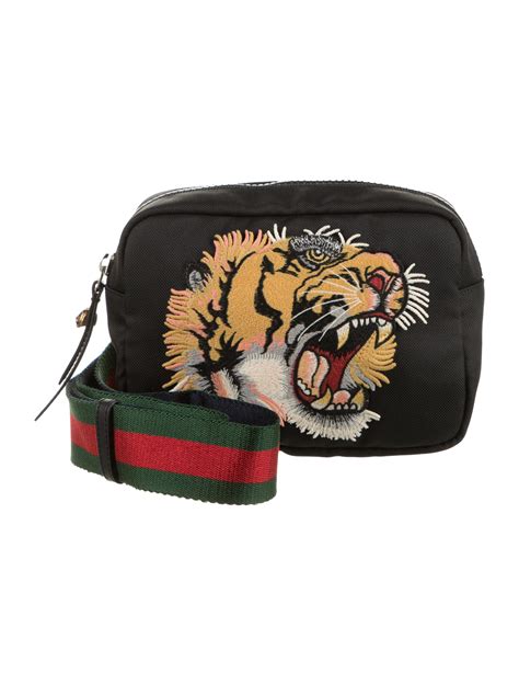 Gucci Embroidered Tiger Messenger Bag Handbags Guc426645 The Realreal