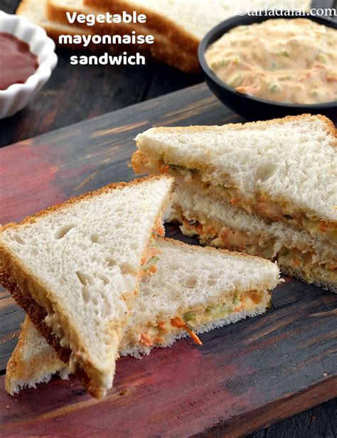 mayonnaise sandwich recipe veg mayo sandwich eggless veg mayonnaise sandwich