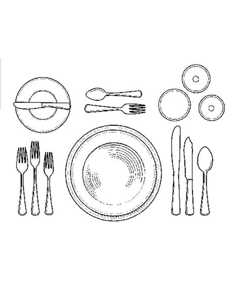 Place Setting Drawing At Getdrawings Free Download