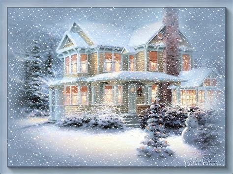 49 Animated Christmas Wallpaper Snow Falling