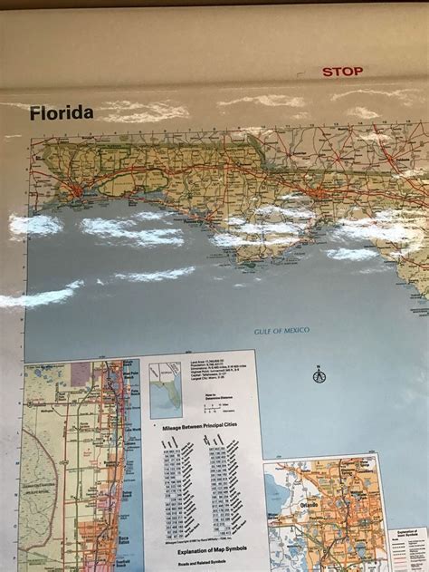 Rand Mcnally Map Of Florida Vintage Retractable Pull Down Map Etsy