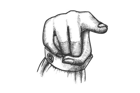 Female Hand Index Finger Pointing Gesture Vector