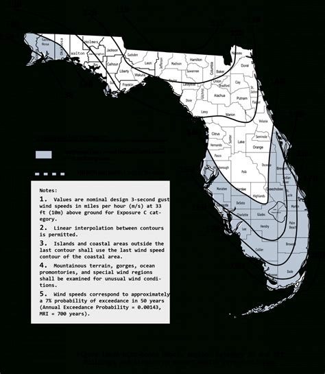 2018 Florida Wind Map Code Map