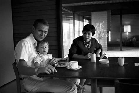 Steve Mcqueen With His Wife Neile Adam And His Daughter Terry