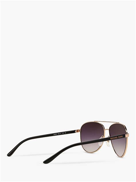 michael kors mk5007 hvar i aviator sunglasses rose gold grey gradient at john lewis and partners