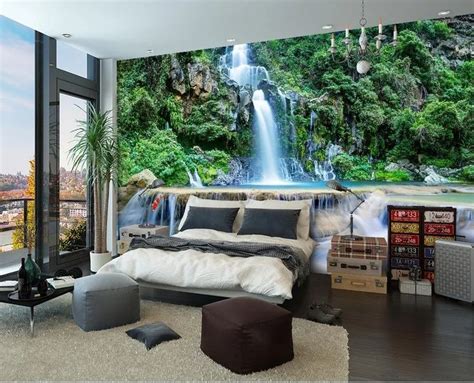 Beautiful Waterfall By Wallpro Customized Wallpaper Wallpaper Living