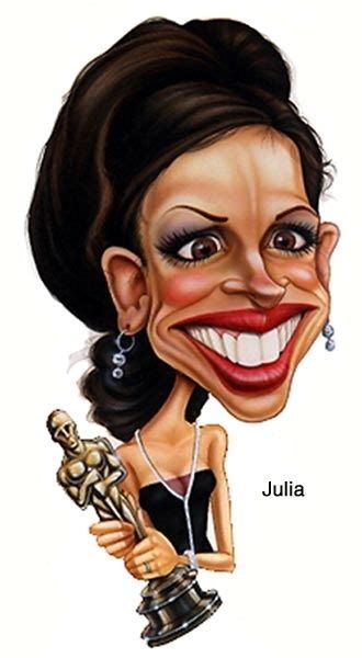 Julia Roberts Funny Caricatures Celebrity Caricatures Cartoon Faces