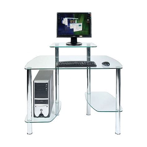 Glacier Glass Computer Desk Home Computer Desks