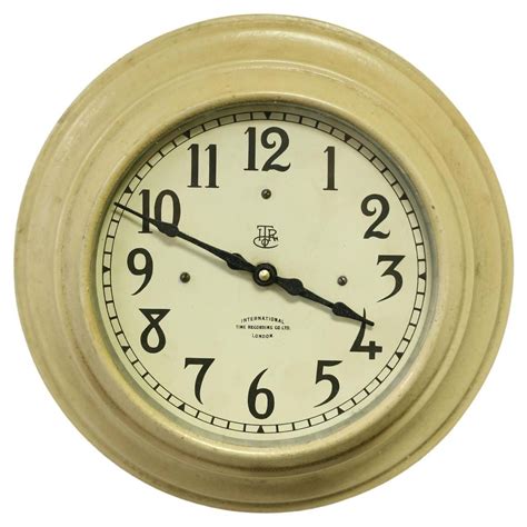 This Is A Very Rare Factory Wall Clock By International Time Recording