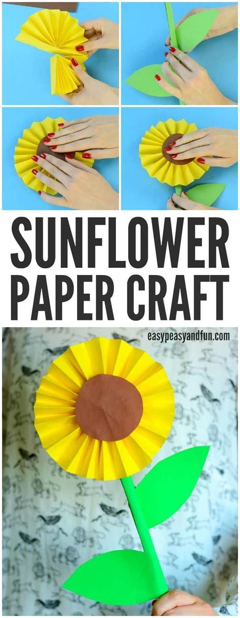 Sunflower Paper Craft Idea Sunflower Paper Craft Sunflower Crafts