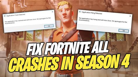 How To Fix Fortnite All Crashes On PC Application Hang Detected Chapter Season YouTube