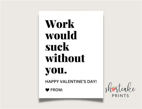 Coworker Valentine Funny Workplace Valentine Cards Office Etsy