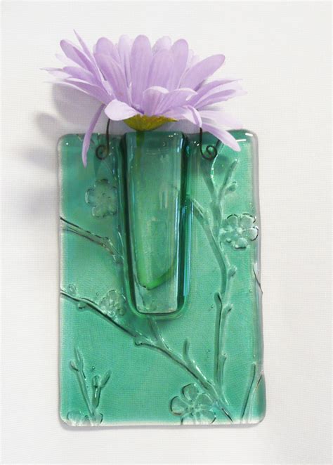 Pin By Eve G On Projects To Try Glass Wall Vase Fused Glass Wall Art Fused Glass Artwork