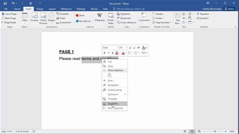 How To Create A Hyperlink For A Bookmark In Document In Word 2016 Youtube