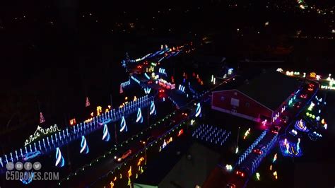 Winter Wonderlights Christmas Lights Short K Aerial Footage