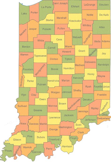 Maps Of Indiana State Map Bonanza