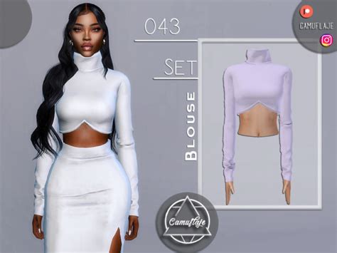 Set 043 Blouse By Camuflaje At Tsr Sims 4 Updates