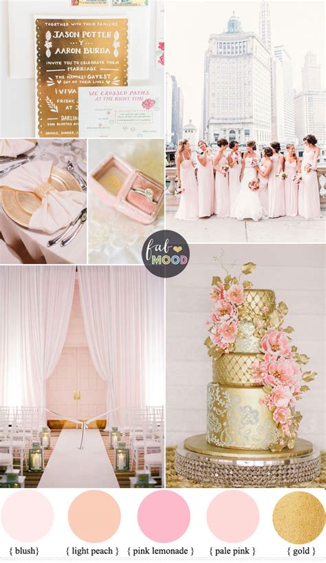 Glamorous Ballroom Wedding Shades Of Blush Pink And Gold Wedding