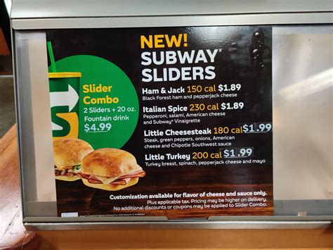 Psa Subway Does Sliders Now Thought They Are A Perfect Cheap Option