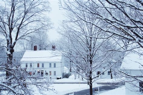 Snow Day New England Magical Christmas Rustic House