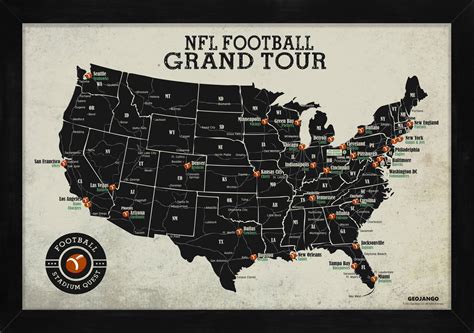 List Of Nfl Teams And Stadiums Nfl Map 2024 Geojango Maps
