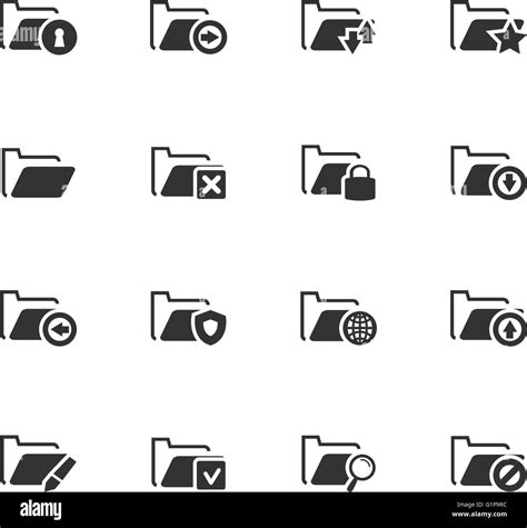 Folders Icons Set Stock Vector Image And Art Alamy