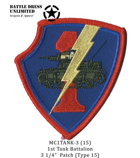 1st Tank Battalion Patch Usmc Marine Corps Armor Bn Ebay