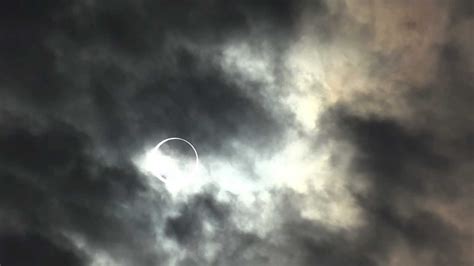 Tokyo Annular Solar Eclipse Moving Through Clouds 21 May 2012 Youtube