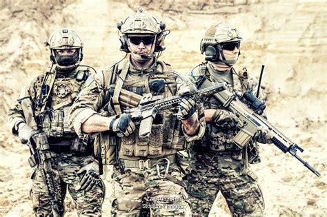 Group Portrait Of Us Army Soldiers Standing Together With Their