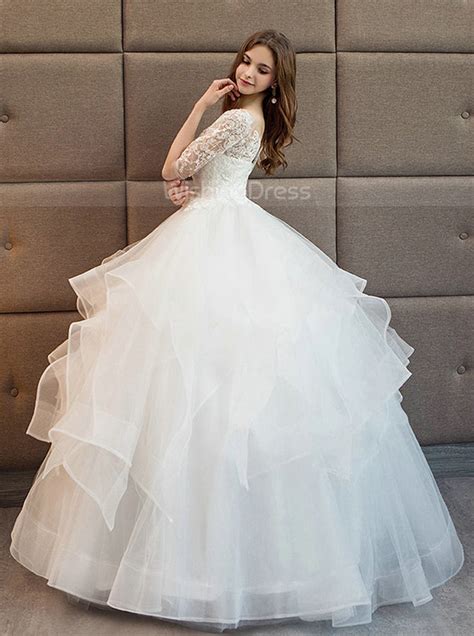 Princess Ball Gown Wedding Dressesruffled Bridal Gownwd00354