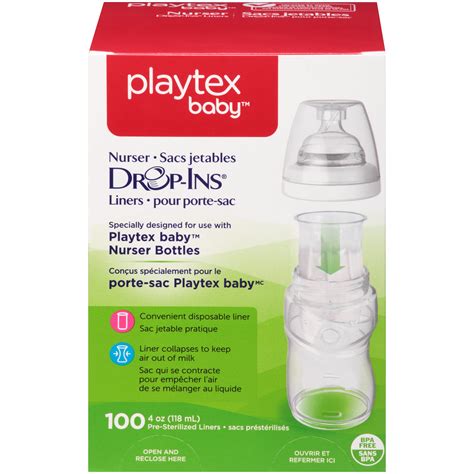 Playtex Baby Drop Ins Liners For Playtex Baby Nurser Bottles 4 6oz 100